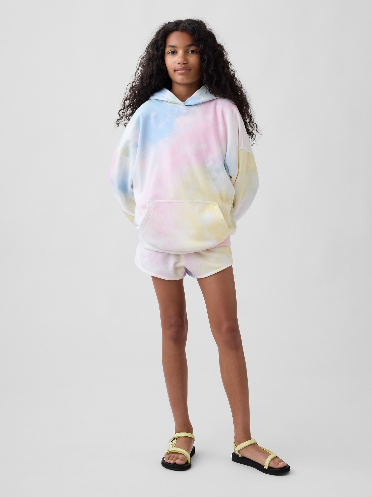 Детское худи Gap VintageSoft Terry Oversized, цвет: Cotton Candy — фото 4