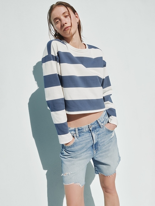 Image number 6 showing, Knit Oversized Crop T-Shirt