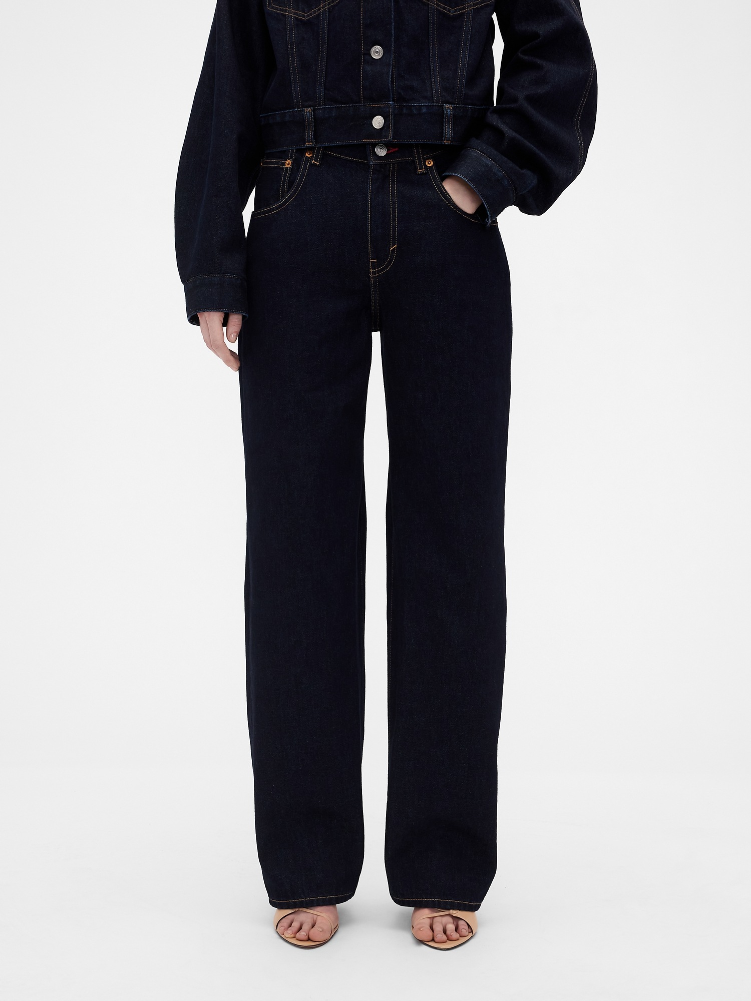 Женские джинсы Gap × Victoria Beckham High Rise Straight Jeans — фото 2