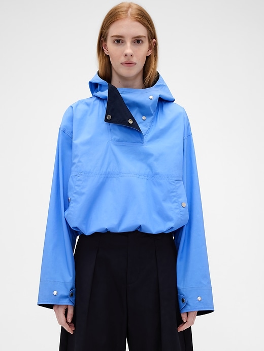 Image number 1 showing, Gap × Victoria Beckham Hooded Pullover Jacket