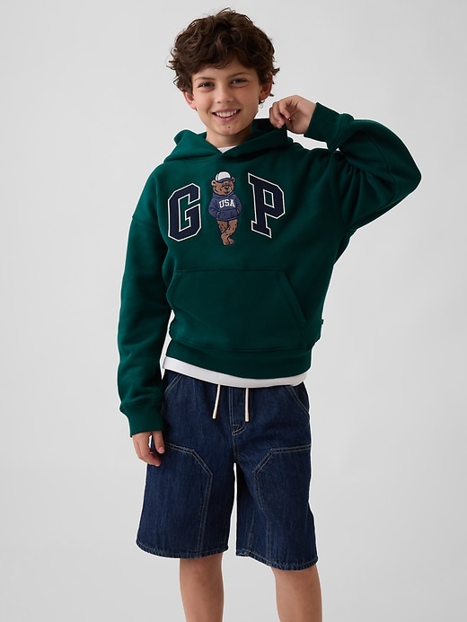 Image number 1 showing, Kids VintageSoft Relaxed Brannan Bear Logo Hoodie