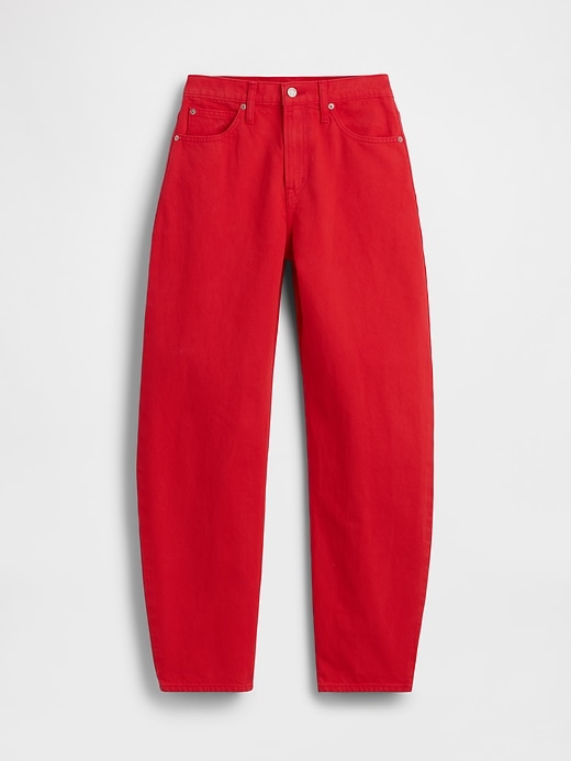 Image number 5 showing, High Rise Barrel Jeans