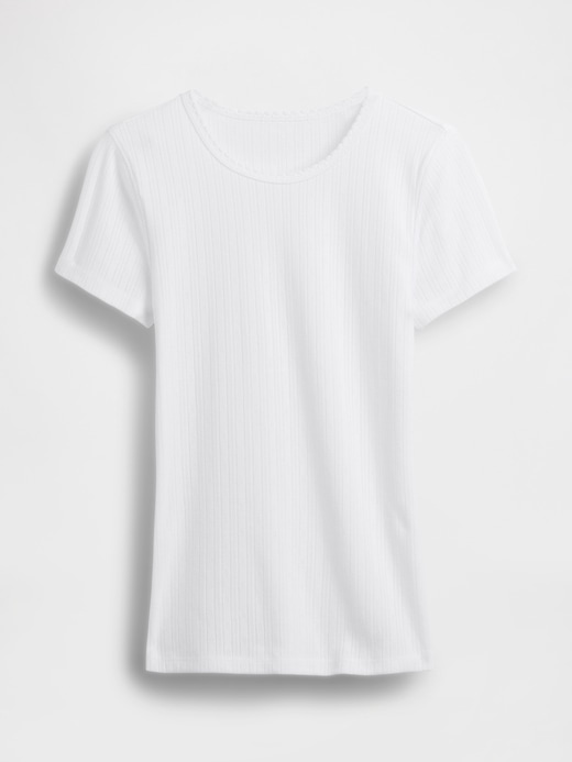 Image number 5 showing, Pointelle Crewneck T-Shirt