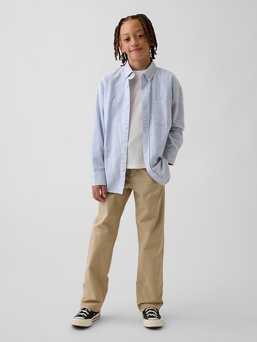 Image number 1 showing, Kids Modern Relaxed Straight Khakis