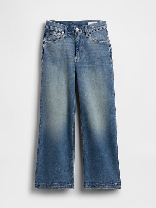 Image number 6 showing, High Rise Stride Wide-Leg Ankle Jeans