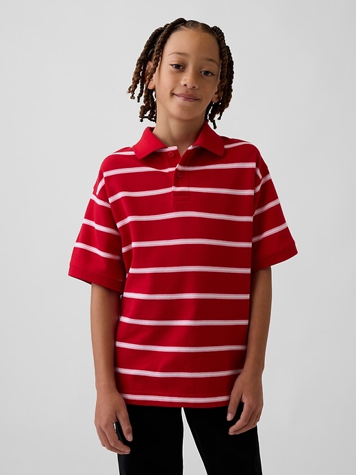 Image number 1 showing, Kids Relaxed Pique Polo Shirt