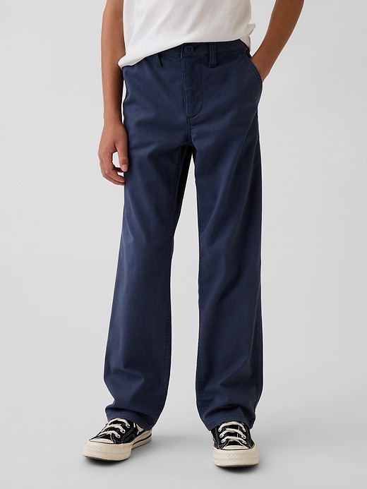 Image number 3 showing, Kids Modern Relaxed Straight Khakis