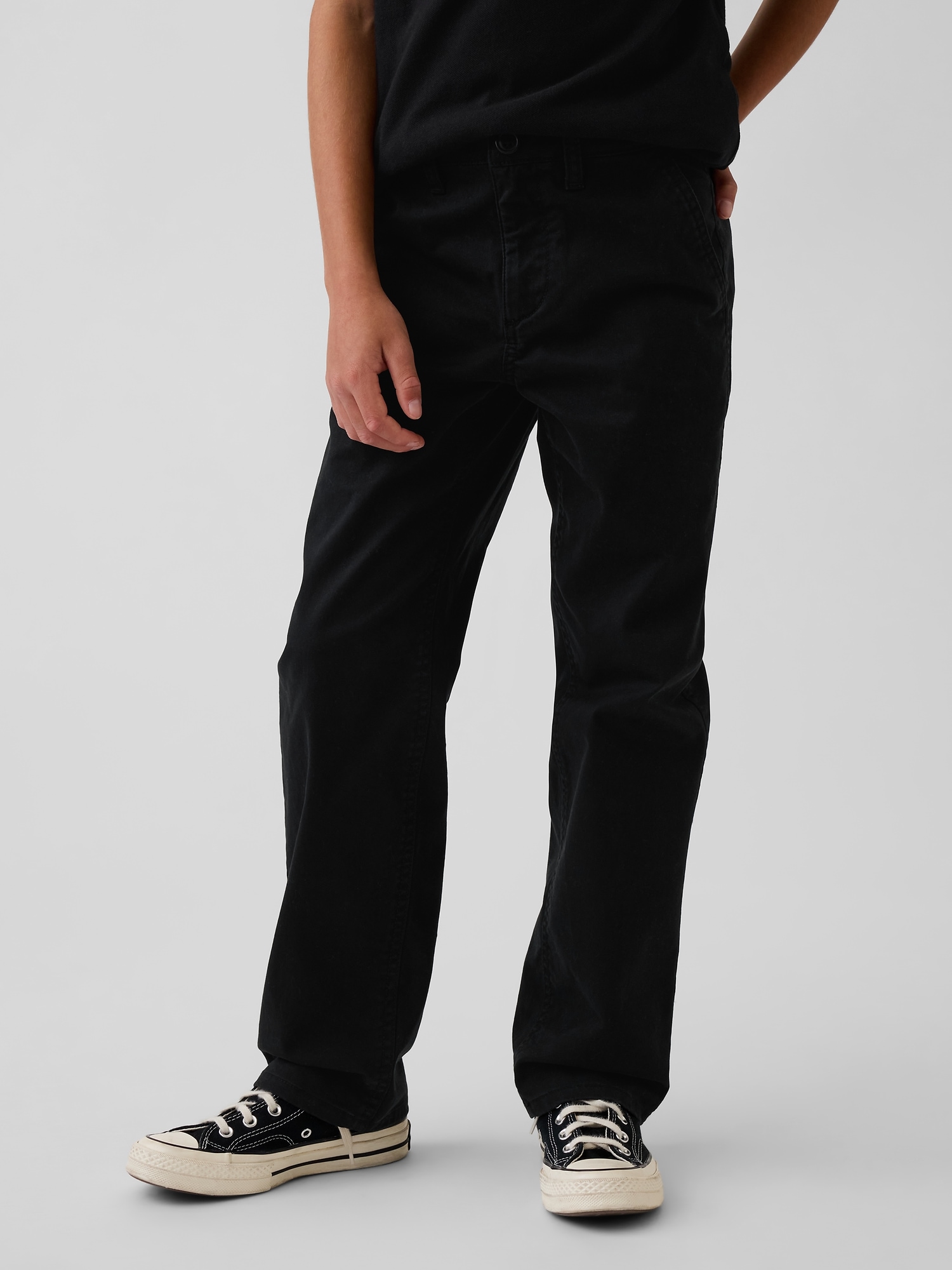 Детские брюки Gap Kids Modern Uniform Relaxed Straight Khakis — фото 3