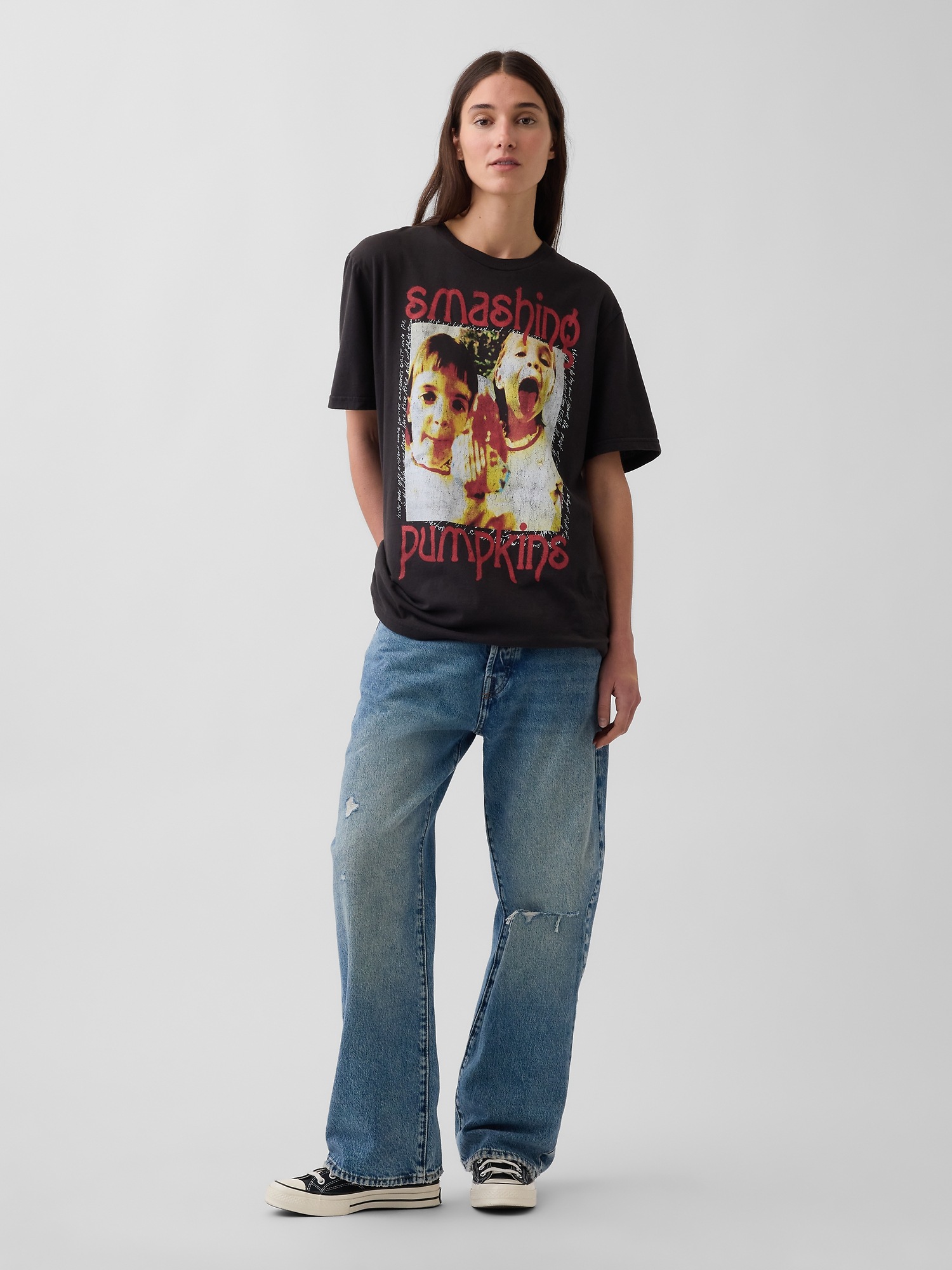 Мужские футболки Gap Smashing Pumpkins Relaxed Graphic T-Shirt — фото 6