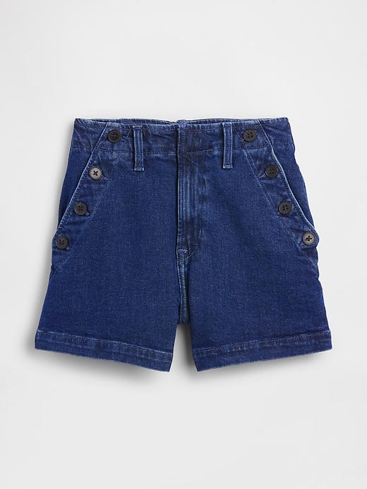 Image number 5 showing, 3.5" High Rise Sailor Relaxed Straight Denim Shorts