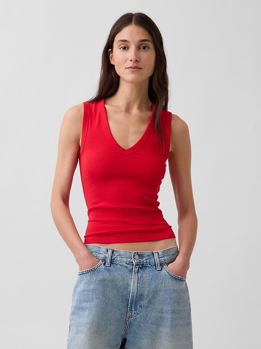 Image number 1 showing, Modern V-Neck Tank Top