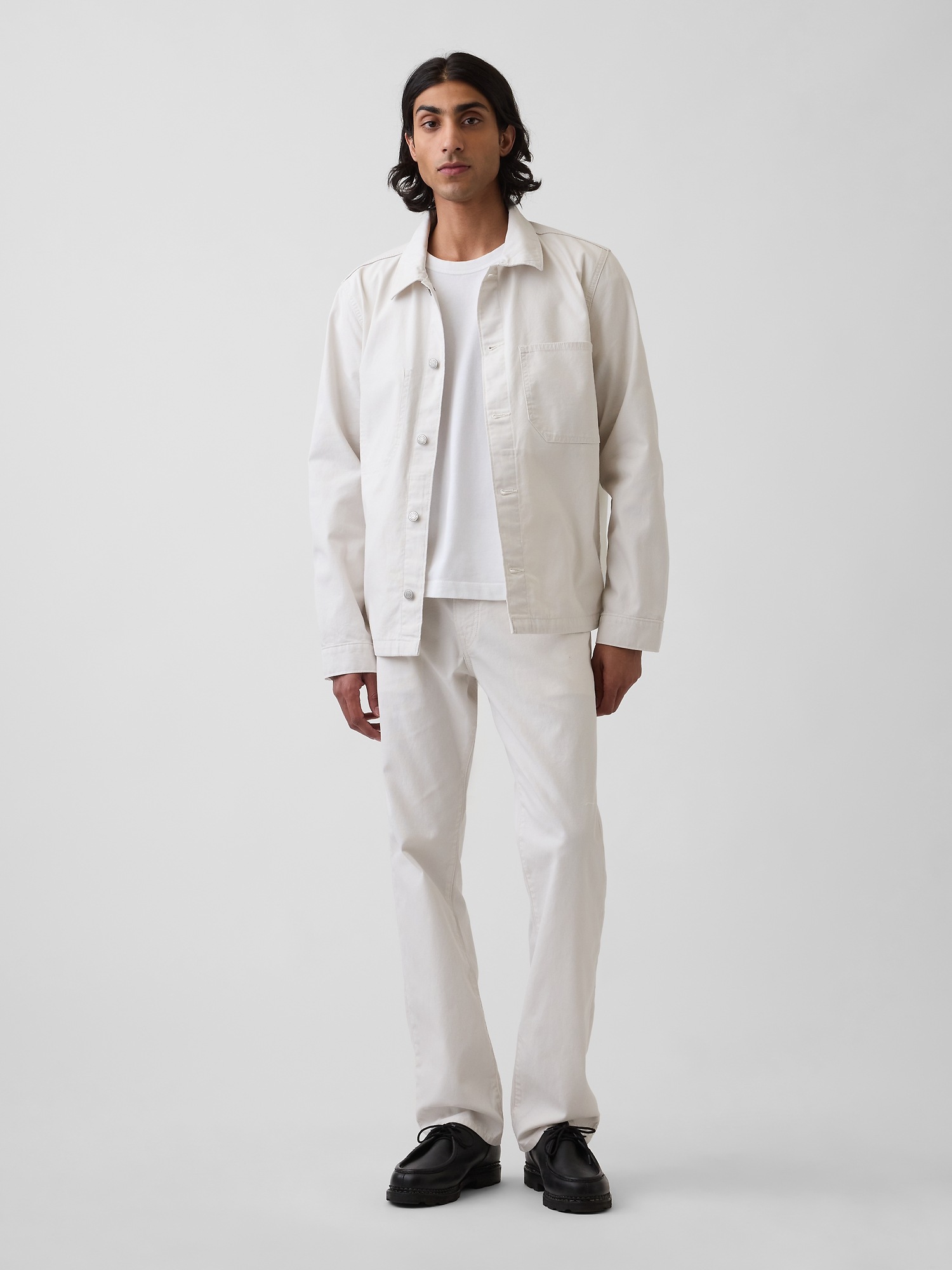 Мужские куртки Gap Canvas Relaxed Shirt Jacket — фото 5