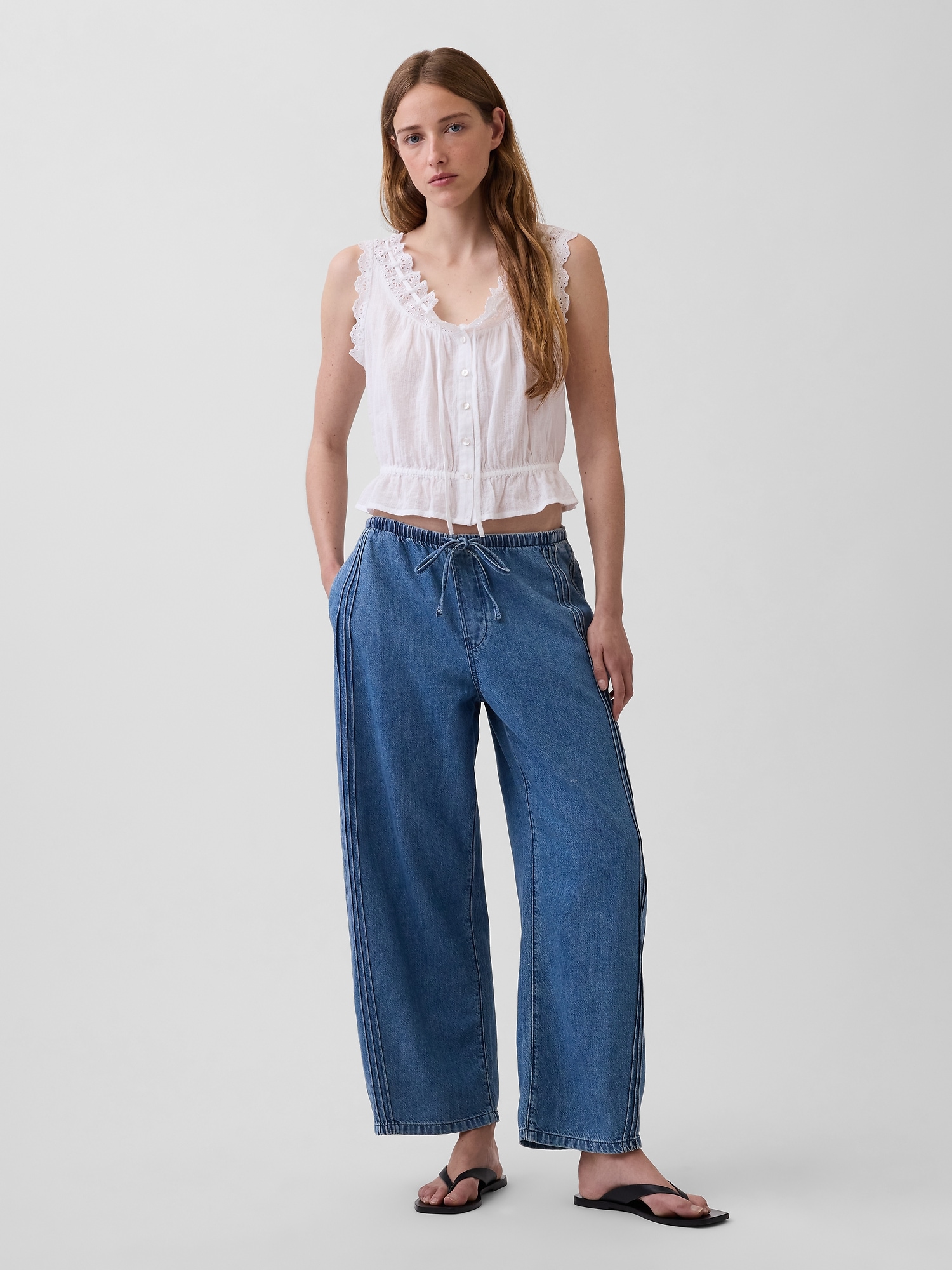 Женские джинсы Gap Mid Rise UltraSoft Easy Barrel Jeans