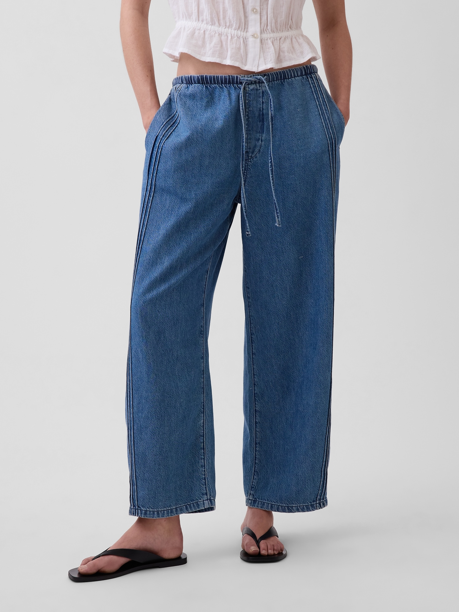 Женские джинсы Gap Mid Rise UltraSoft Easy Barrel Jeans — фото 2