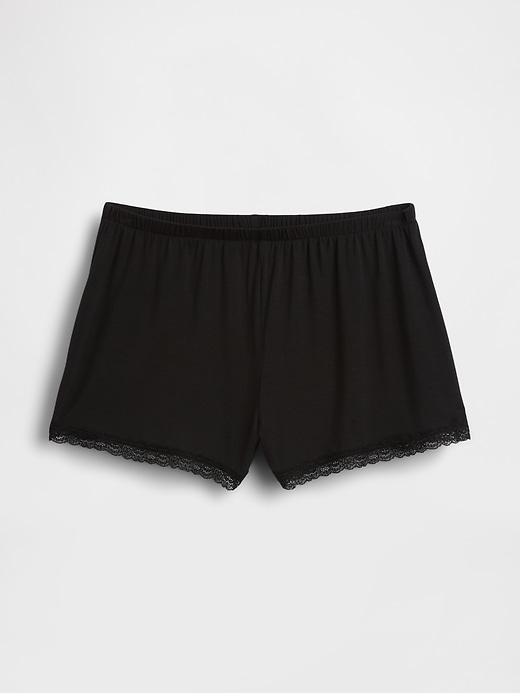 Image number 1 showing, Softest Modal Lace-Trim PJ Shorts