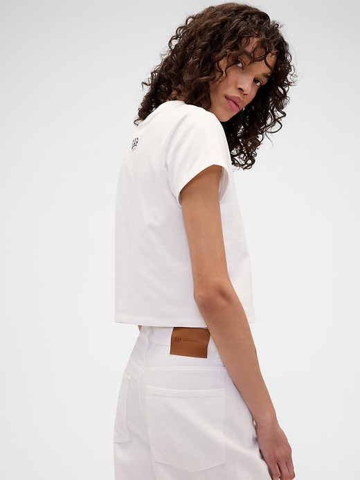 Gap × Victoria Beckham Organic Cotton Logo Crop T-Shirt | Gap