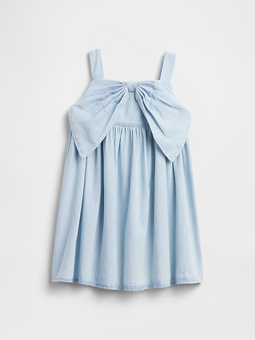 Image number 2 showing, Baby & Toddler Denim Bow Dress