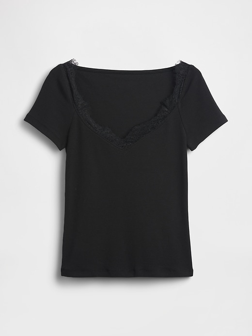Image number 5 showing, Modern Lace-Trim Top