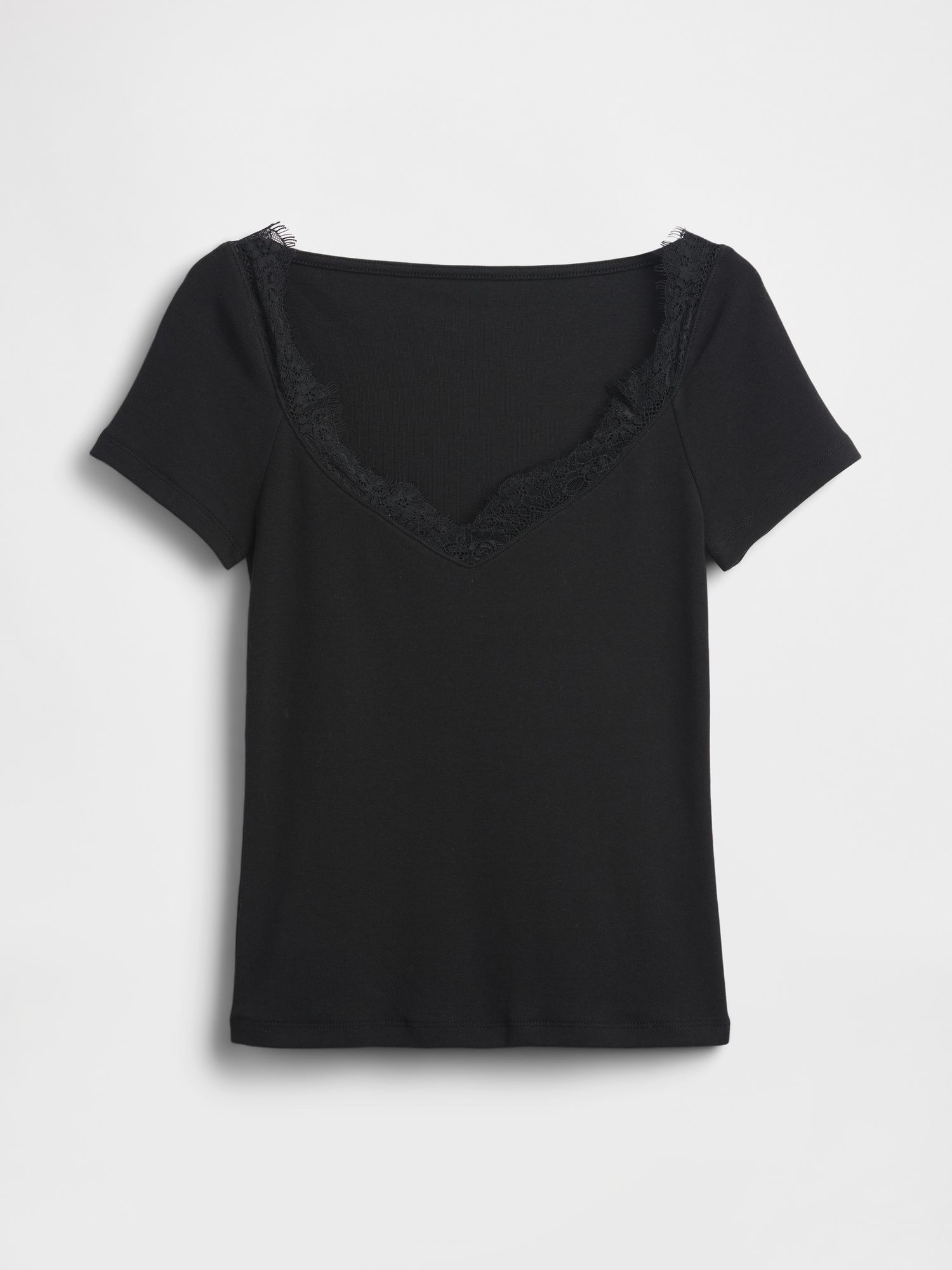Modern Lace-Trim Top