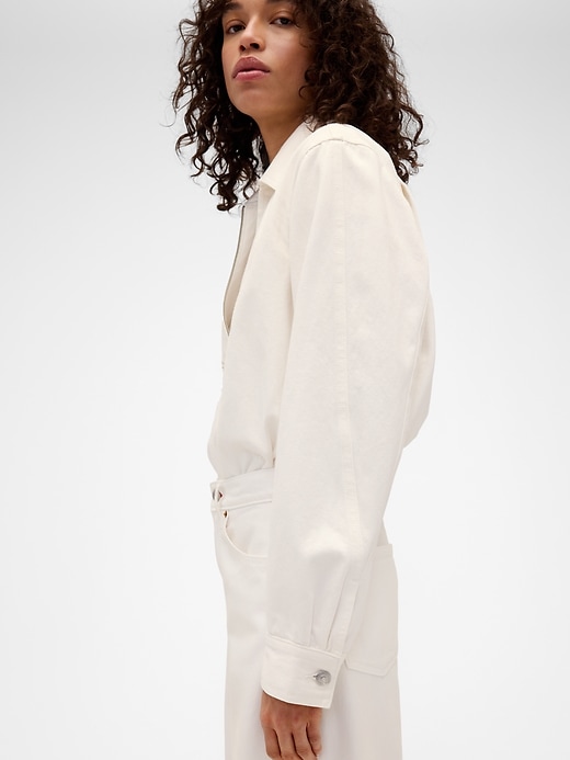 Image number 5 showing, Gap × Victoria Beckham Denim Zip Shirt