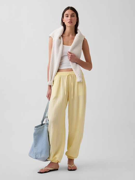 Image number 6 showing, Cotton Gauze Easy Joggers