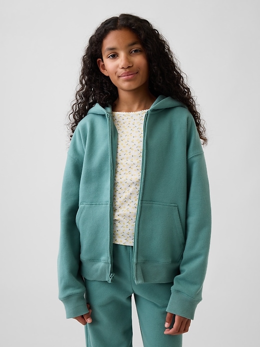 Image number 2 showing, Kids VintageSoft Relaxed Zip Hoodie