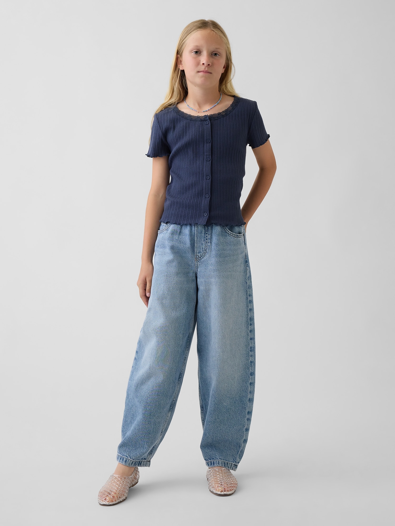 Детские джинсы Gap Kids UltraSoft Easy Baggy Taper Jeans — фото 2