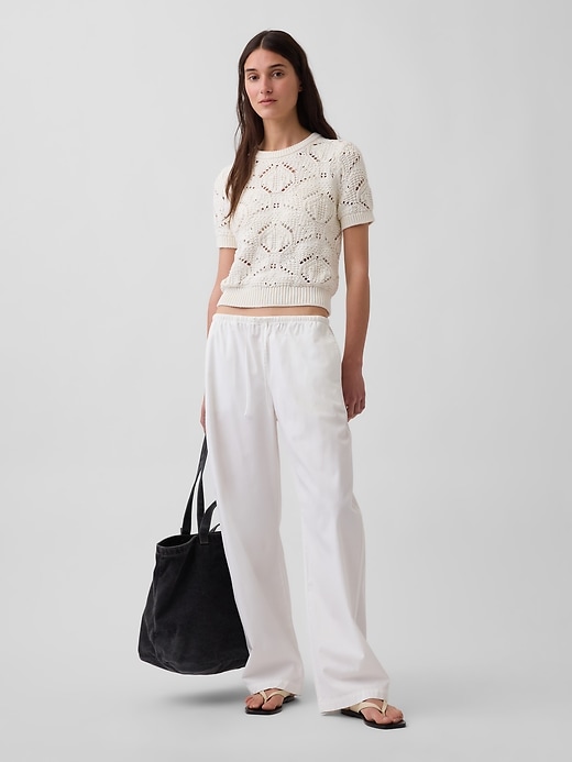 Image number 2 showing, 100% Cotton Crochet Sweater