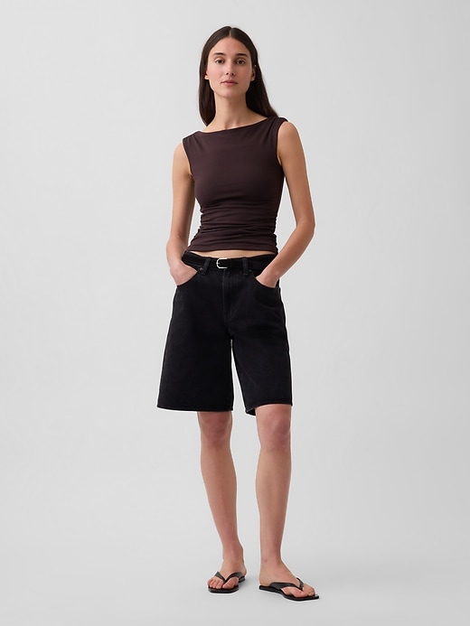 Image number 2 showing, CloseKnit Jersey Ruched Crop Top