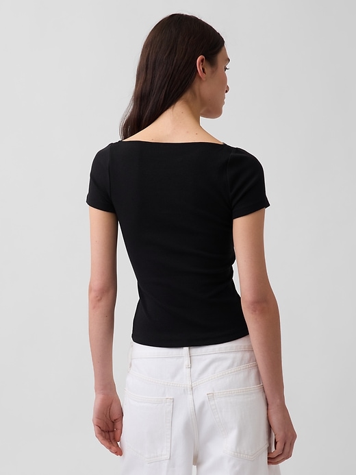 Image number 3 showing, Modern Lace-Trim Top