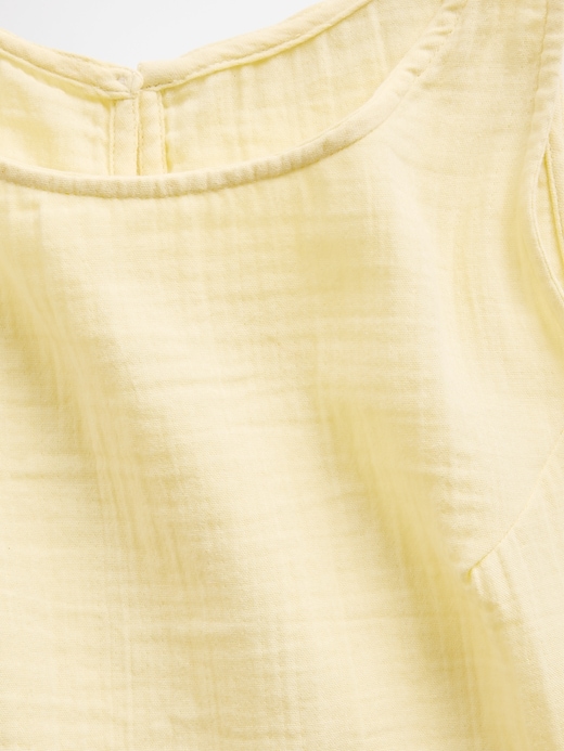 Image number 4 showing, Cotton Gauze Racer Shell Tank Top