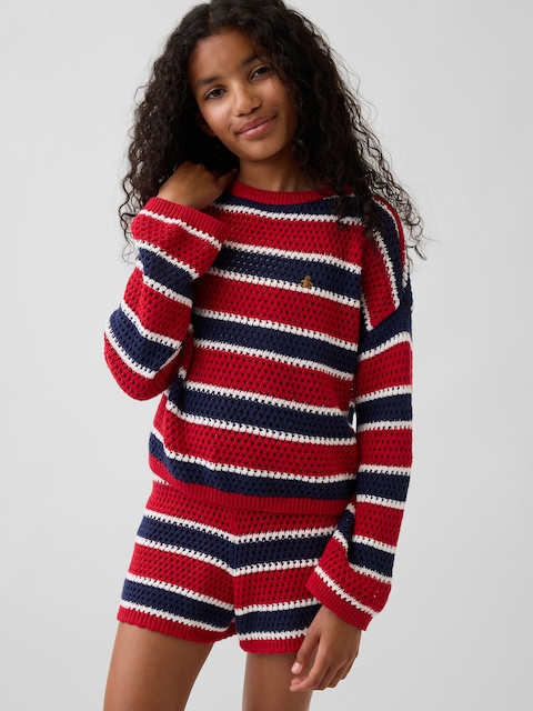 Kids100% Cotton Crochet Oversized Sweater
