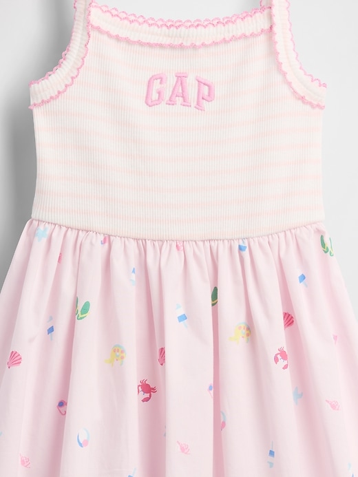 Image number 4 showing, Baby & Toddler Mixed Media Apron Dress