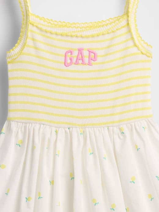 Image number 4 showing, Baby & Toddler Mixed Media Apron Dress