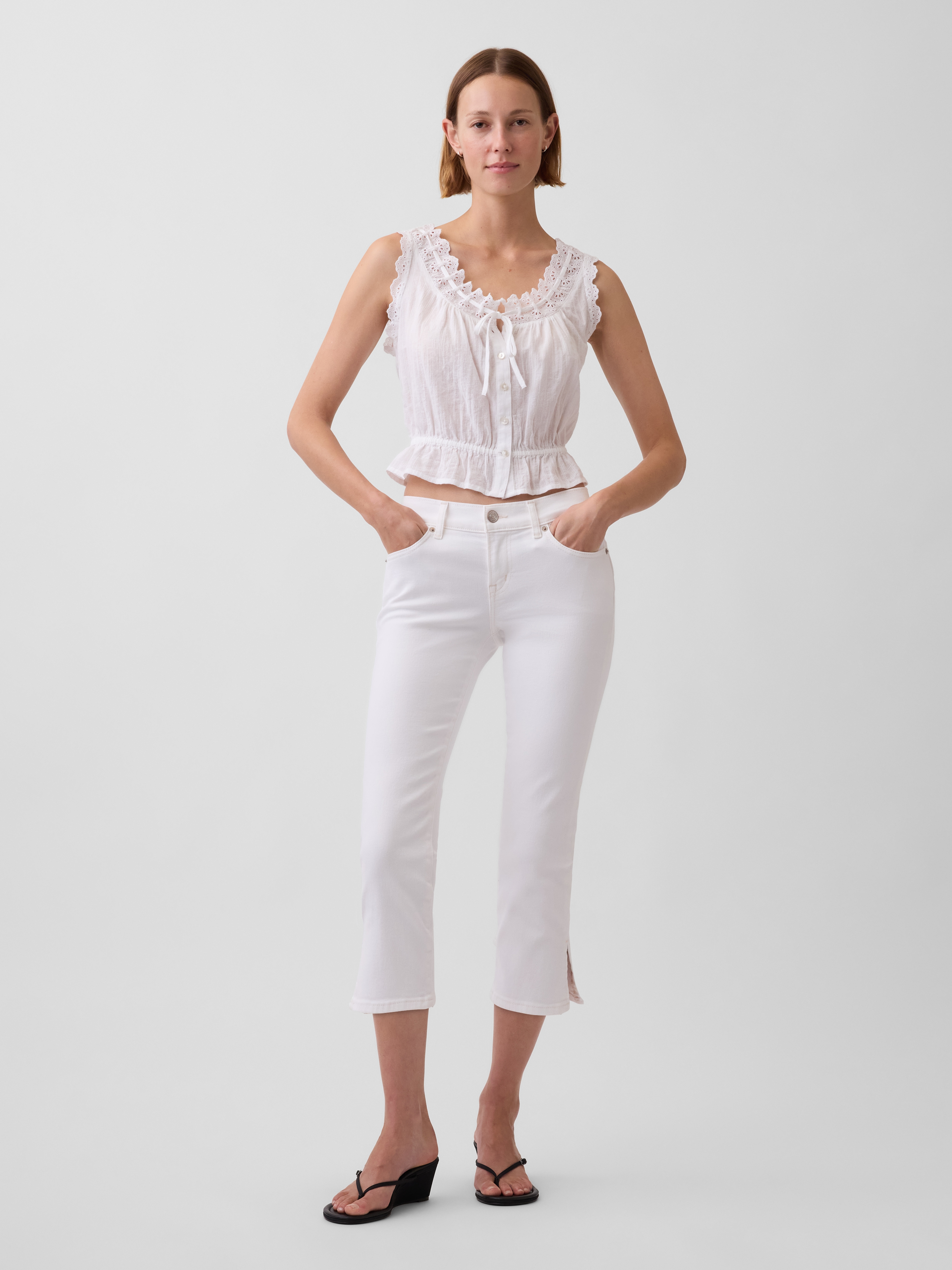 Low Rise Capri Jeans