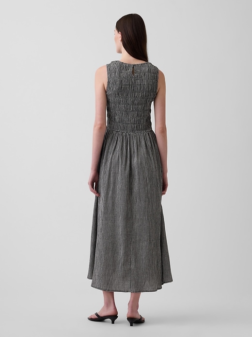 Image number 2 showing, Gingham Smocked Drop-Waist Maxi Dress
