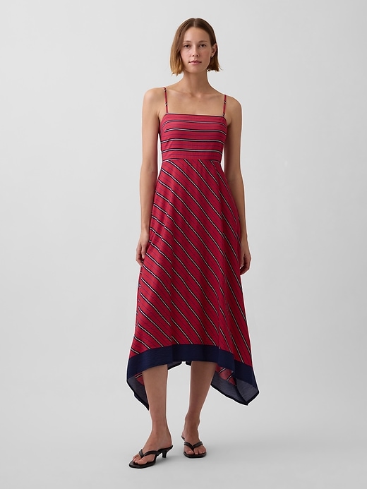 Image number 1 showing, Stripe Handkerchief Midi Dress