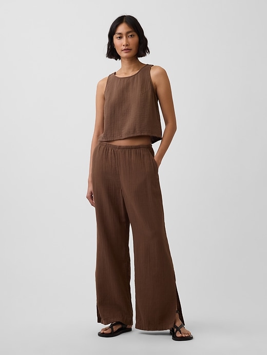 Cotton Gauze Easy Split-Hem Pants from GAP - $39 (51% off)