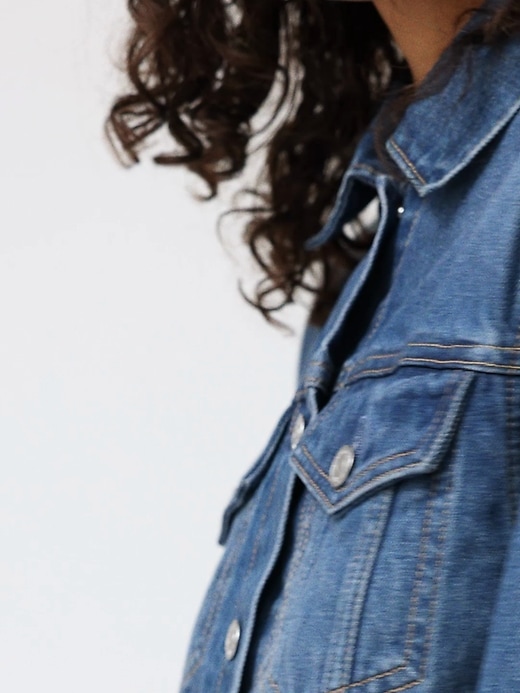 Gap × Victoria Beckham Relaxed Crop Denim Jacket | Gap