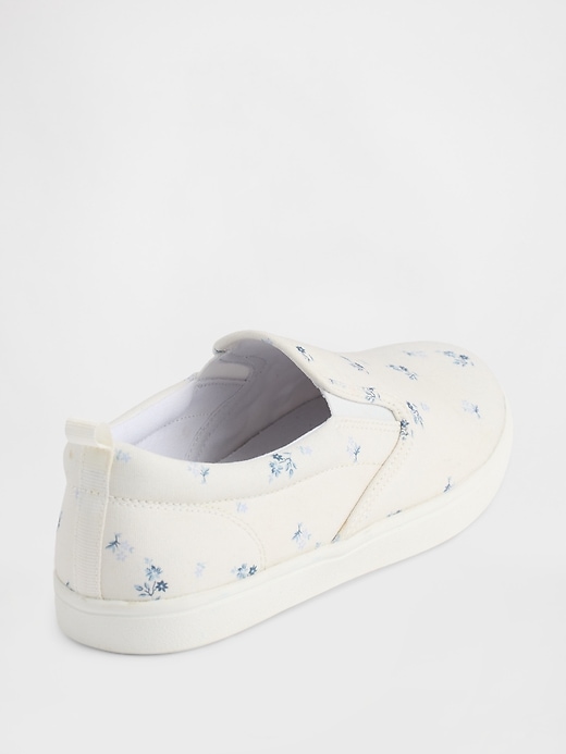 Image number 3 showing, Kids Floral Slip-On Sneakers