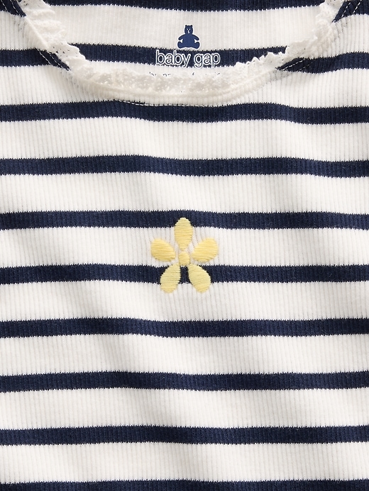 Image number 4 showing, Baby & Toddler Graphic Stripe Rib Tank Top
