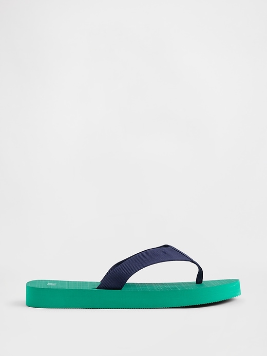 Image number 1 showing, Canvas Platform Flip Flops