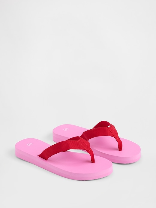Image number 2 showing, Canvas Platform Flip Flops