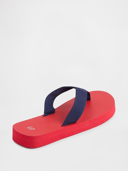 Image number 3 showing, Canvas Platform Flip Flops