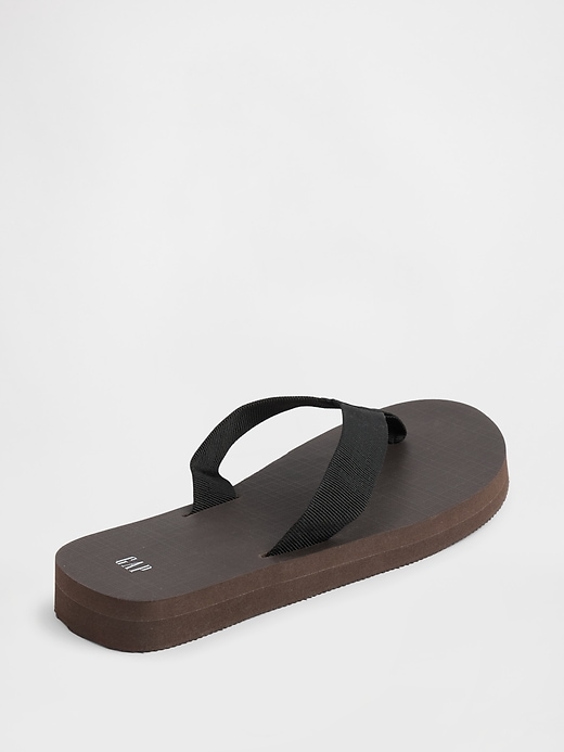 Image number 3 showing, Canvas Platform Flip Flops