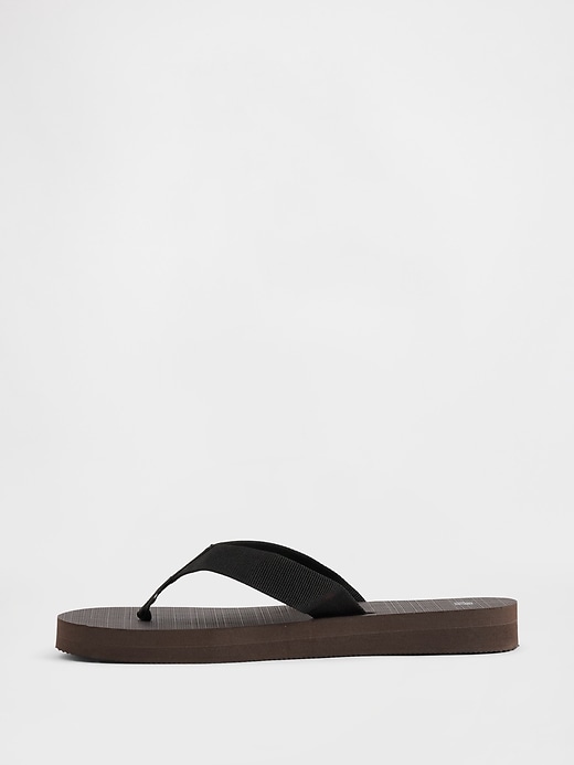 Image number 4 showing, Canvas Platform Flip Flops