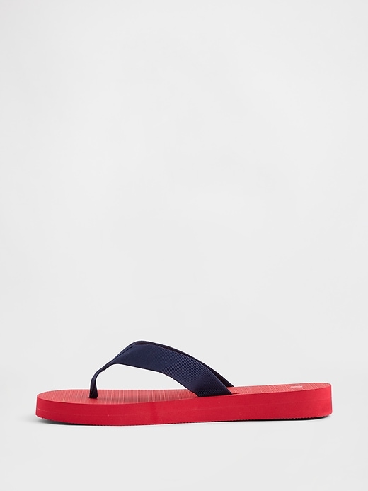 Image number 4 showing, Canvas Platform Flip Flops