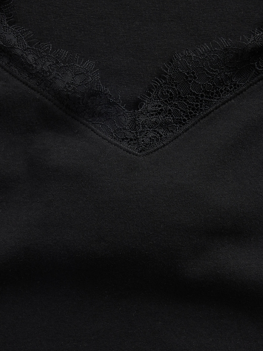 Image number 4 showing, Modern Lace-Trim Top