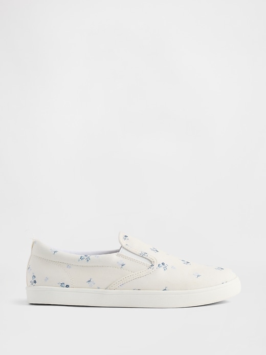 Image number 1 showing, Kids Floral Slip-On Sneakers