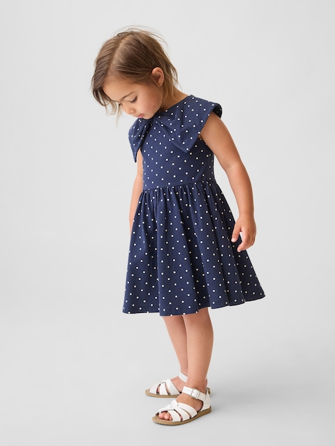 Baby & Toddler Jersey Bow Collar Dress